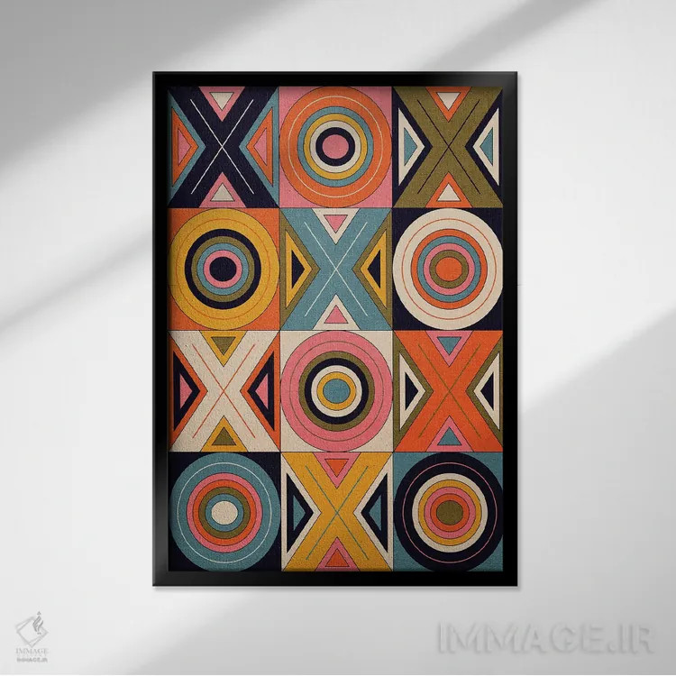 تابلو دکوراتیو بغل و بوسه اثر چایا شرادر - نمای قابدار مشکی