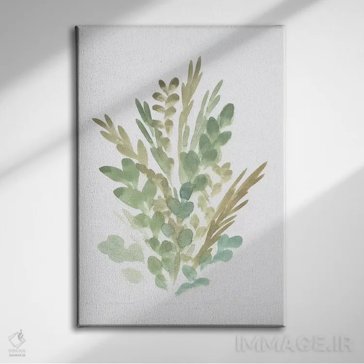 تابلو مینیمال گل های روستایی ۲ اثر مارسی چپمن - نمای روبهرو روی دیوار