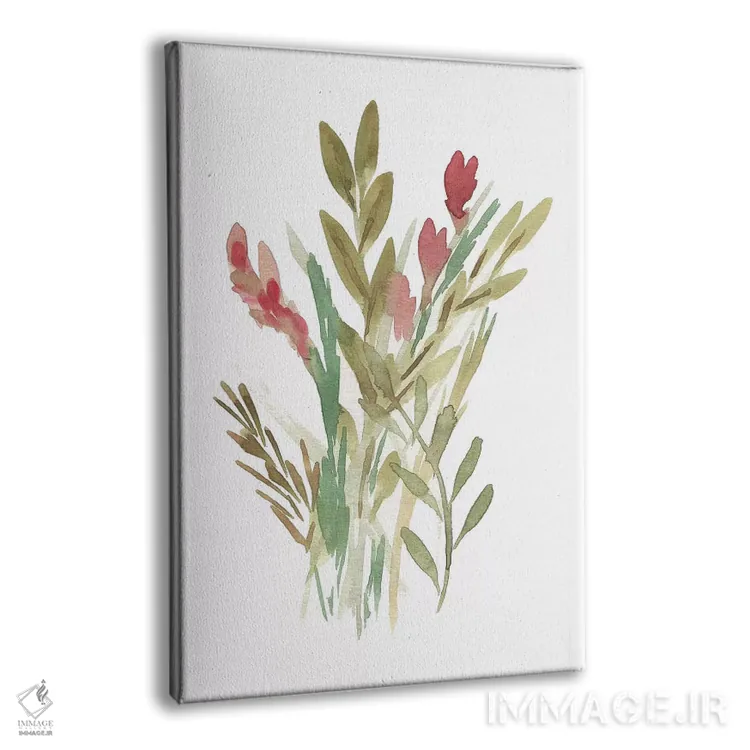 تابلو مینیمال گل های روستایی ۴ اثر مارسی چپمن - نمای پرسپکتیو محصول