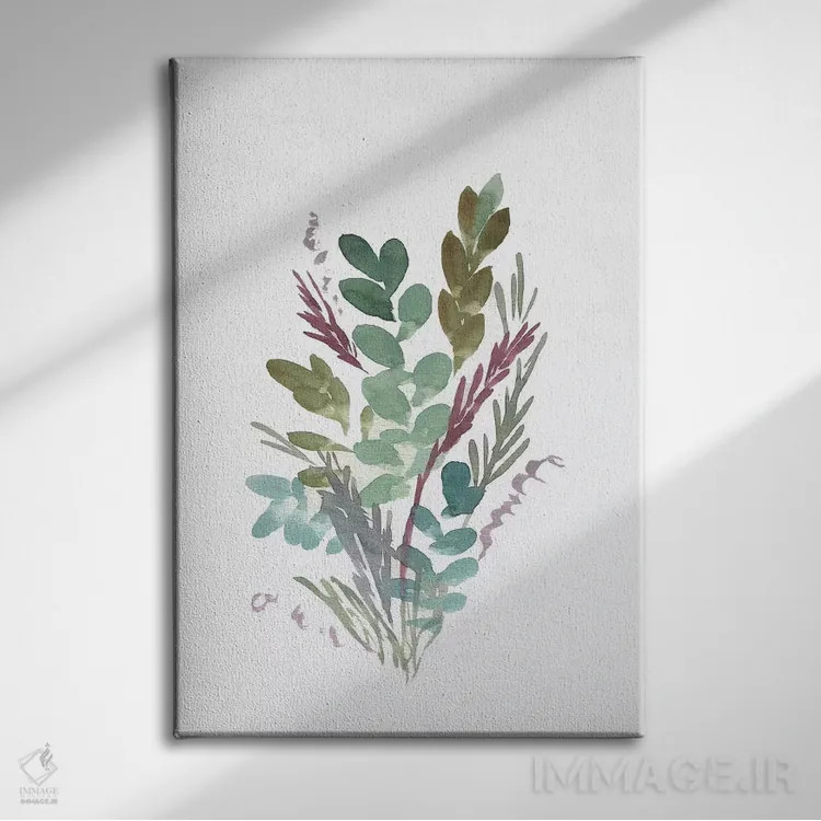 تابلو مینیمال گل های روستایی ۱ اثر مارسی چپمن - نمای روبهرو روی دیوار