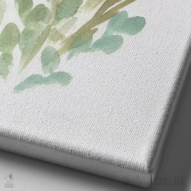 تابلو مینیمال گل های روستایی ۲ اثر مارسی چپمن - نمای نزدیک بافت بوم