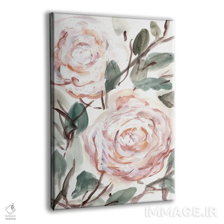 تابلو دکوراتیو بوته روستایی صورتی مرجانی ۱ اثر مارسی چپمن - نمای پرسپکتیو محصول