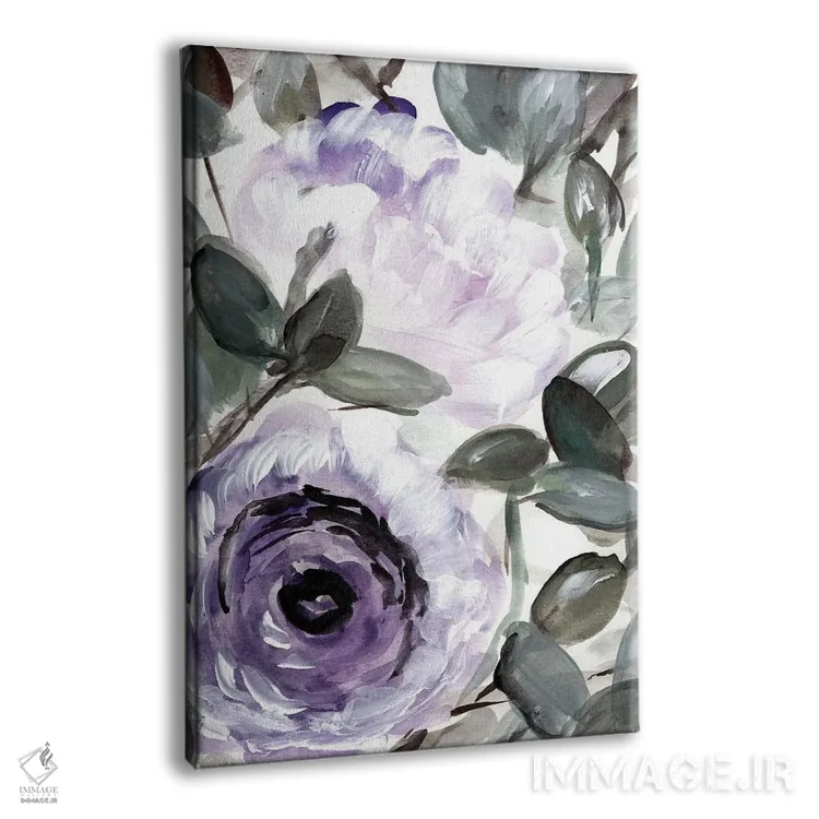 تابلو دکوراتیو بوته روستایی بنفش ۱ اثر مارسی چپمن - نمای پرسپکتیو محصول