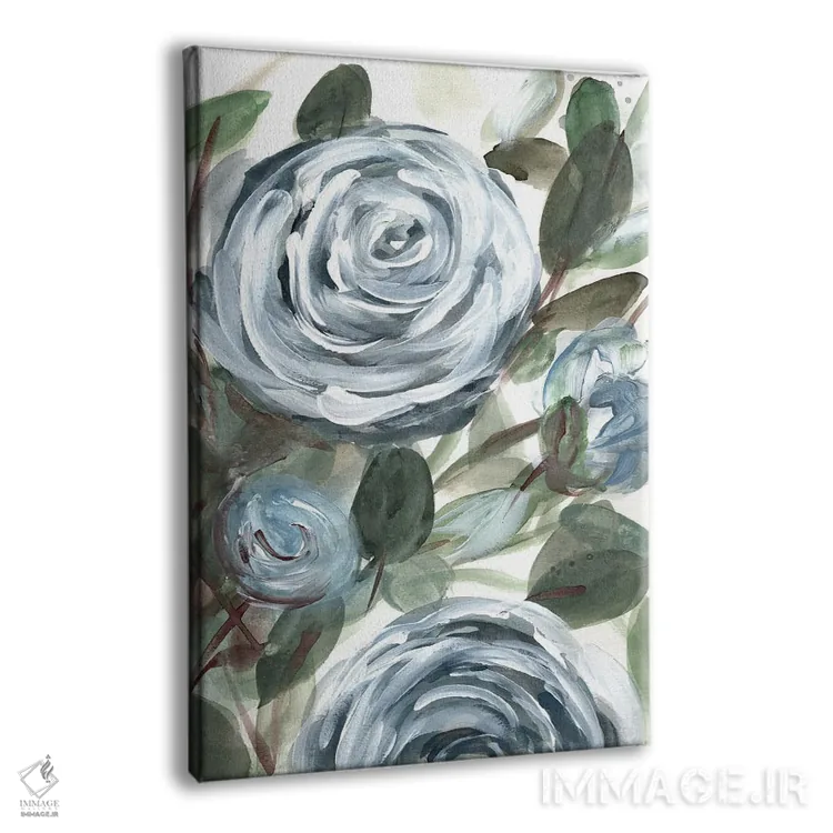 تابلو دکوراتیو گل رز روستایی آبی ۲ اثر مارسی چپمن - نمای پرسپکتیو محصول