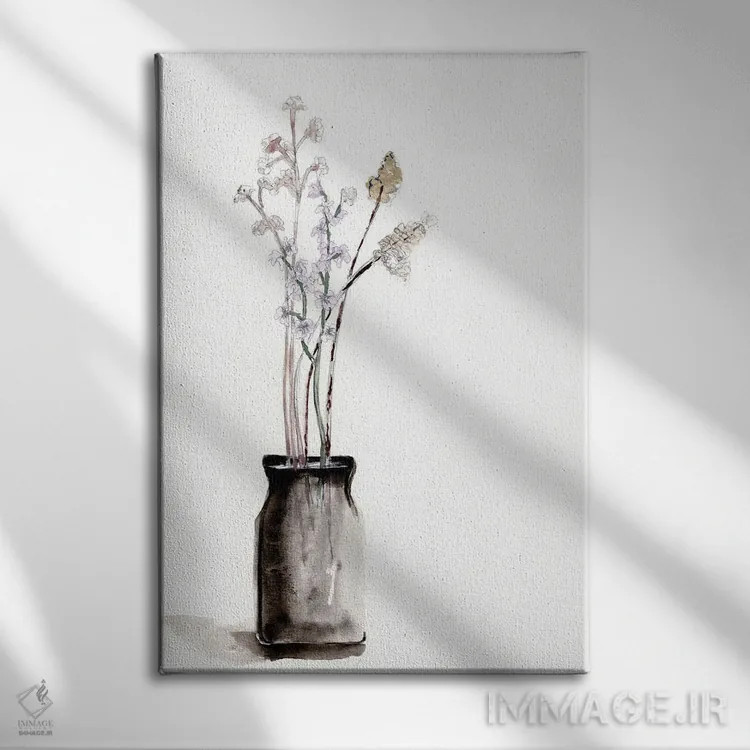 تابلو مینیمال قطعه کوچکی از چیدمان میز اثر مارسی چپمن - نمای روبهرو روی دیوار
