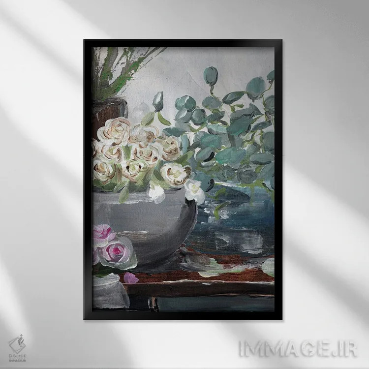 تابلو دکوراتیو آفریده شده در تنوع اثر مارسی چپمن - نمای قابدار مشکی