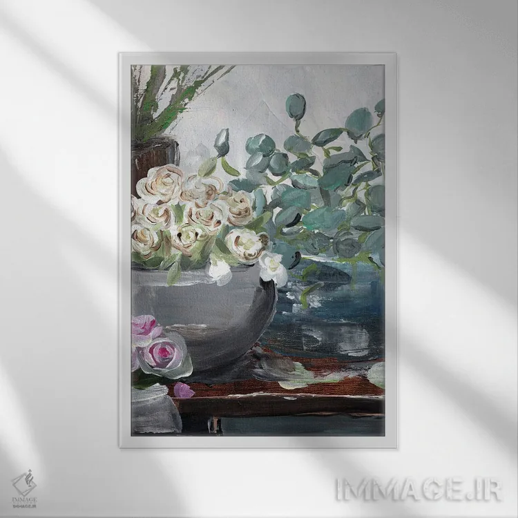 تابلو دکوراتیو آفریده شده در تنوع اثر مارسی چپمن - نمای قابدار سفید