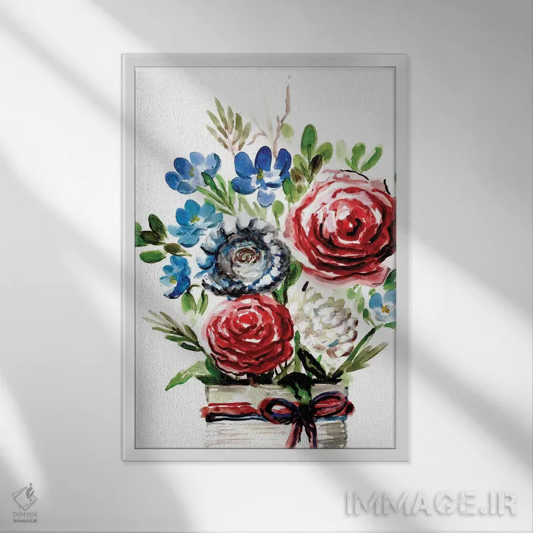 تابلو دکوراتیو افتخار به آمریکایی بودن ۲ اثر مارسی چپمن - نمای قابدار سفید