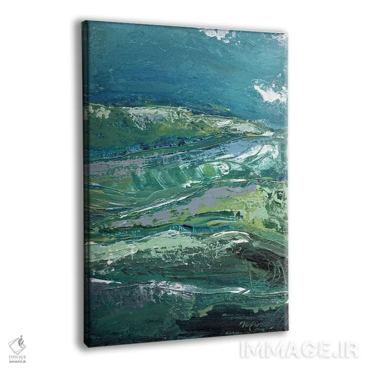 تابلو انتزاعی کوه نما آبی ۲ اثر مارسی چپمن - نمای پرسپکتیو محصول