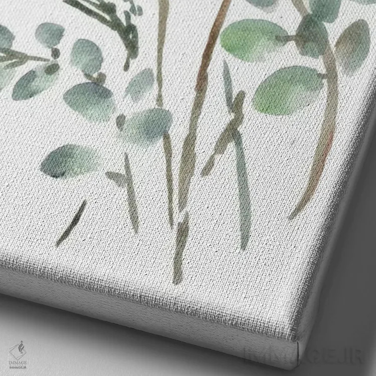 تابلو دکوراتیو گیاهان روستایی ۲ اثر مارسی چپمن - نمای نزدیک بافت بوم