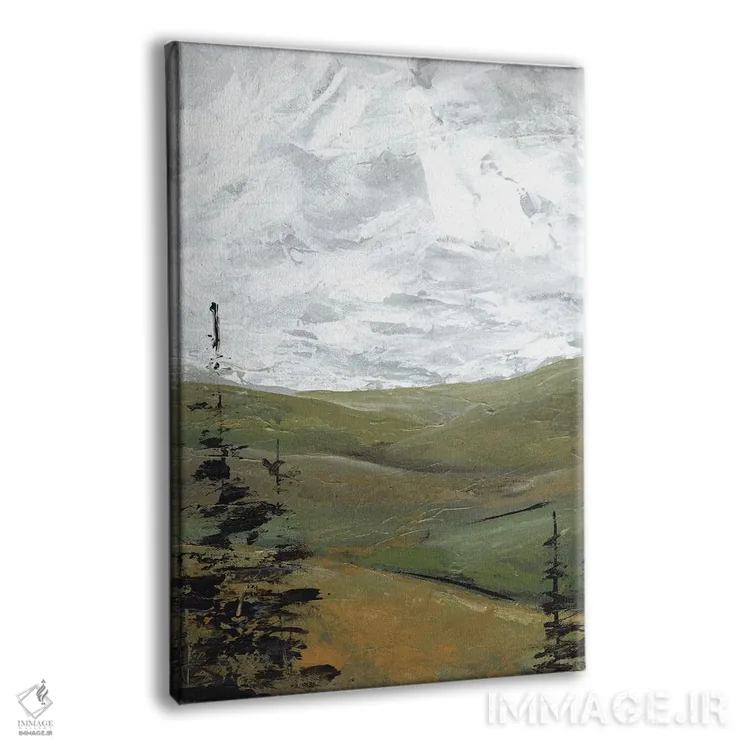 تابلو انتزاعی همیشه سبز اثر مارسی چپمن - نمای پرسپکتیو محصول