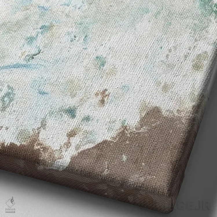 تابلو مینیمال انتزاع موج اقیانوسی ۲ اثر مارسی چپمن - نمای نزدیک بافت بوم