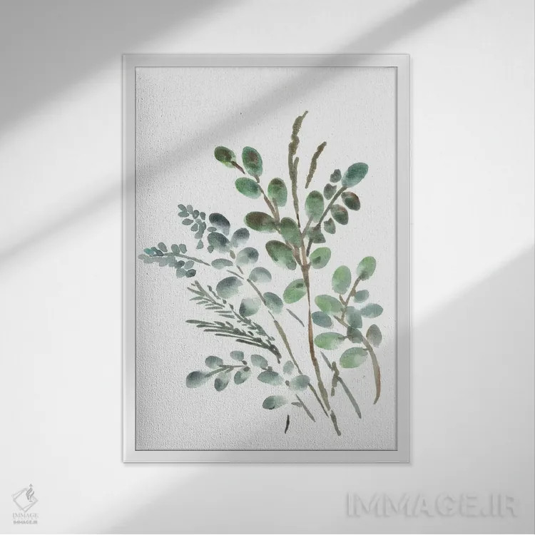 تابلو دکوراتیو گیاهان روستایی ۲ اثر مارسی چپمن - نمای قابدار سفید