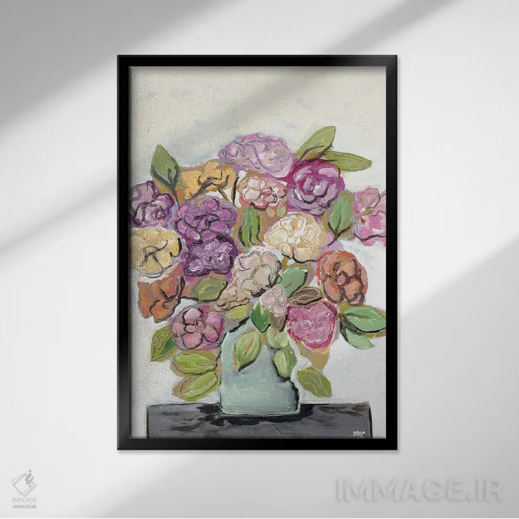 تابلو دکوراتیو در آفتاب قرار گرفته اثر مارسی چپمن - نمای قابدار مشکی