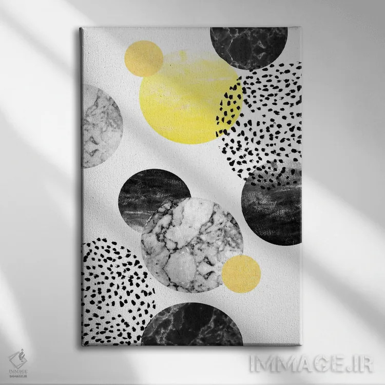 تابلو انتزاعی کلارا اثر شارلوت وینتر - نمای روبهرو روی دیوار