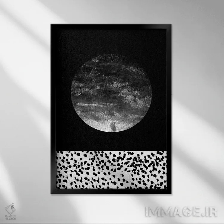 تابلو انتزاعی فلیشیا اثر شارلوت وینتر - نمای قابدار مشکی