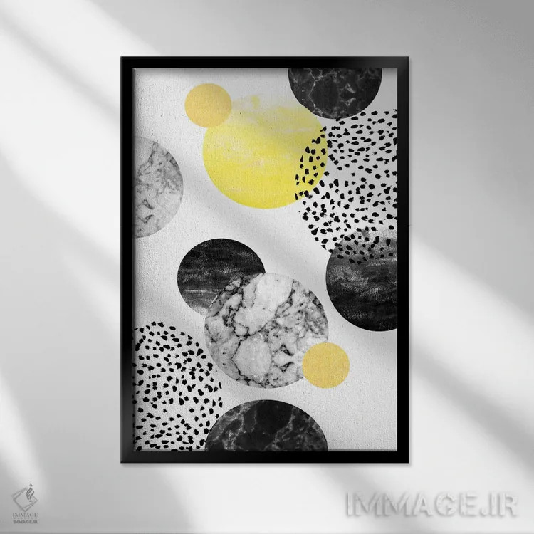 تابلو انتزاعی کلارا اثر شارلوت وینتر - نمای قابدار مشکی