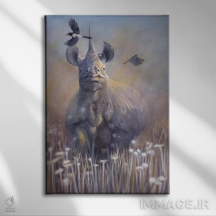 تابلو دکوراتیو "ناپدید شدن ۲" اثر هنر چامی - نمای روبهرو روی دیوار