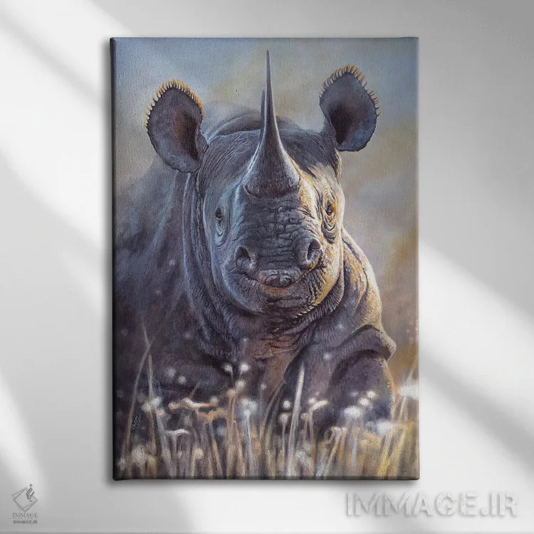 تابلو دکوراتیو "ناپدید شدن ۱" اثر هنر چامی - نمای روبهرو روی دیوار