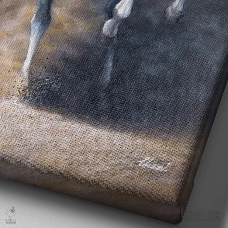 تابلو دکوراتیو "آزادی ۵" اثر هنر چامی - نمای نزدیک بافت بوم