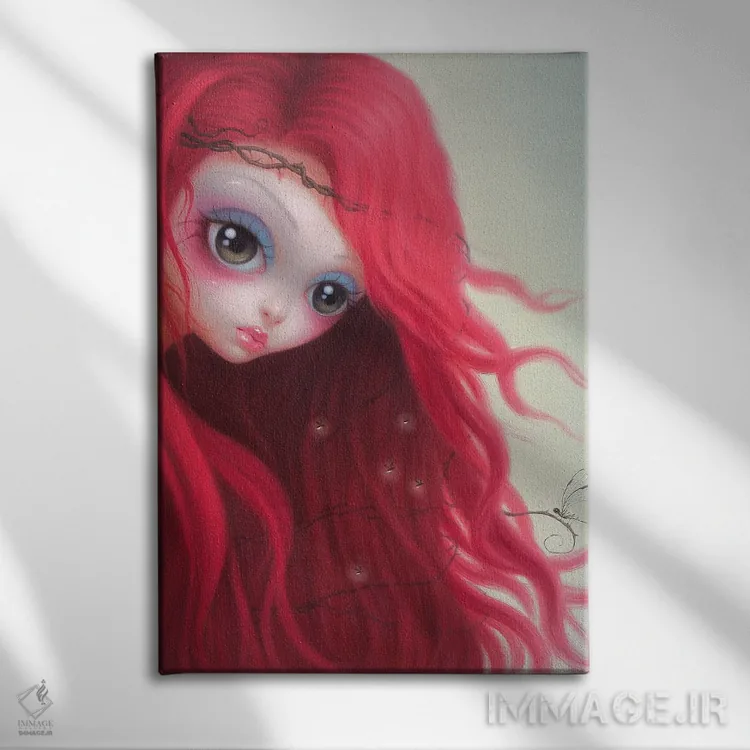 تابلو دکوراتیو "میان دو پرتو نور" اثر چن هونگژو - نمای روبهرو روی دیوار