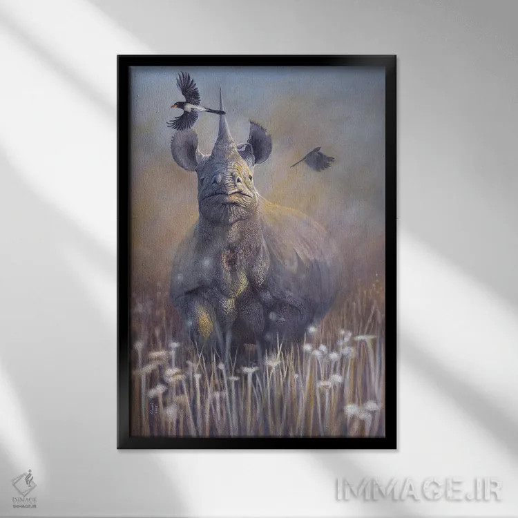 تابلو دکوراتیو "ناپدید شدن ۲" اثر هنر چامی - نمای قابدار مشکی