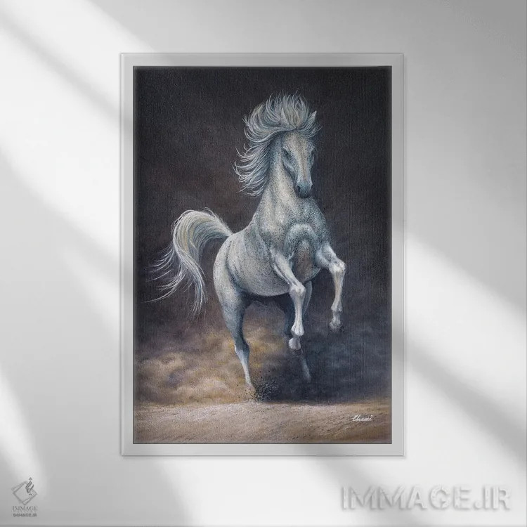 تابلو دکوراتیو "آزادی ۵" اثر هنر چامی - نمای قابدار سفید