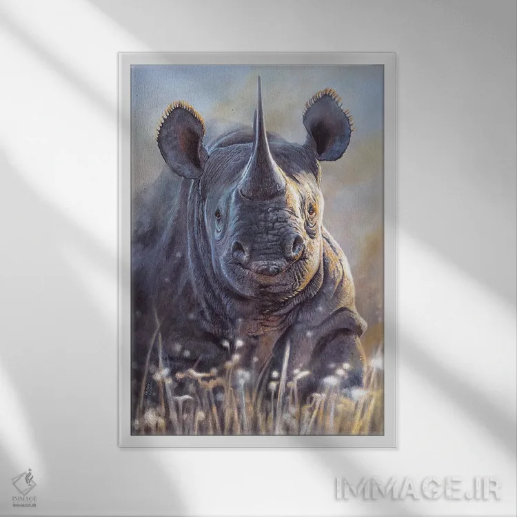 تابلو دکوراتیو "ناپدید شدن ۱" اثر هنر چامی - نمای قابدار سفید