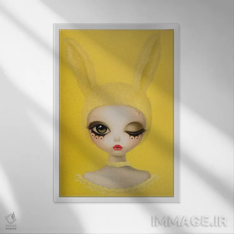 تابلو دکوراتیو "حافظه چیست" اثر چن هونگژو - نمای قابدار سفید