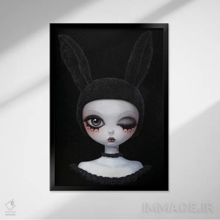 تابلو دکوراتیو "حافظه چیست ۳" اثر چن هونگژو - نمای قابدار مشکی