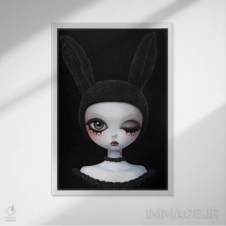 تابلو دکوراتیو "حافظه چیست ۳" اثر چن هونگژو - نمای قابدار سفید