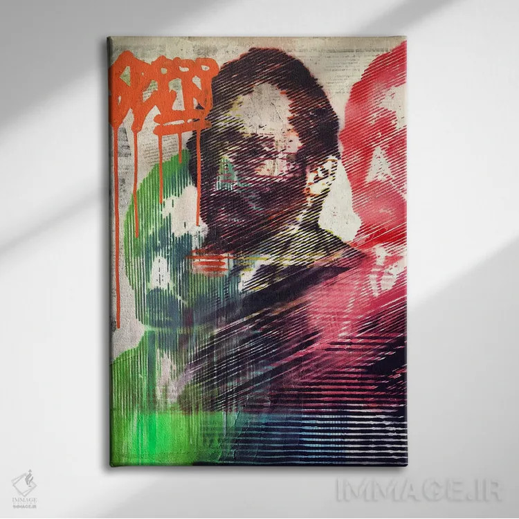 تابلو دکوراتیو "تداخل ون گوک" اثر سیسرو اسپین - نمای روبهرو روی دیوار