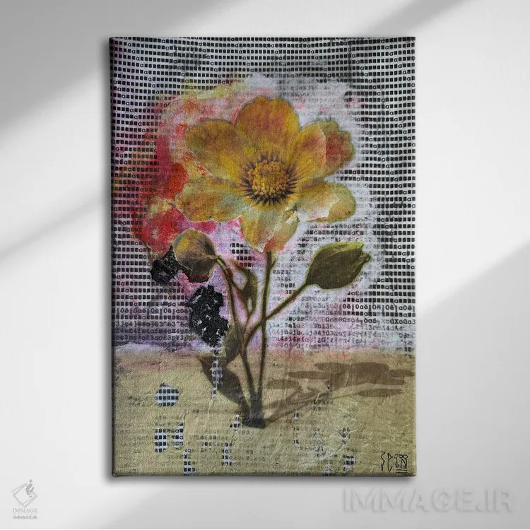 تابلو دکوراتیو "گل" اثر سیسرو اسپین - نمای روبهرو روی دیوار