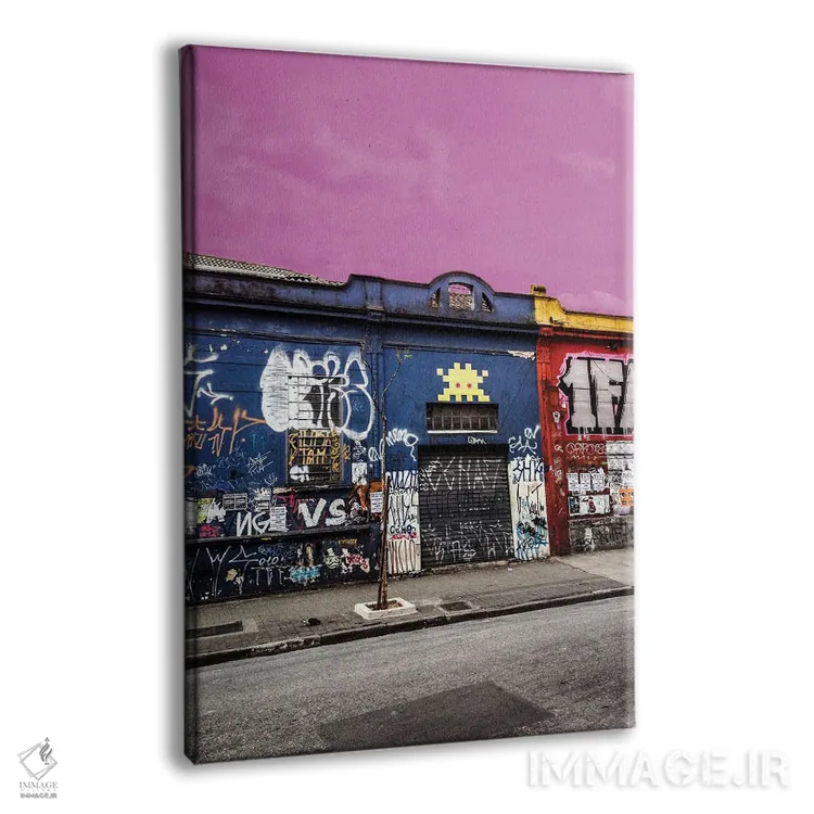 تابلو دکوراتیو "آسمان صورتی" اثر سیسرو اسپین - نمای پرسپکتیو محصول