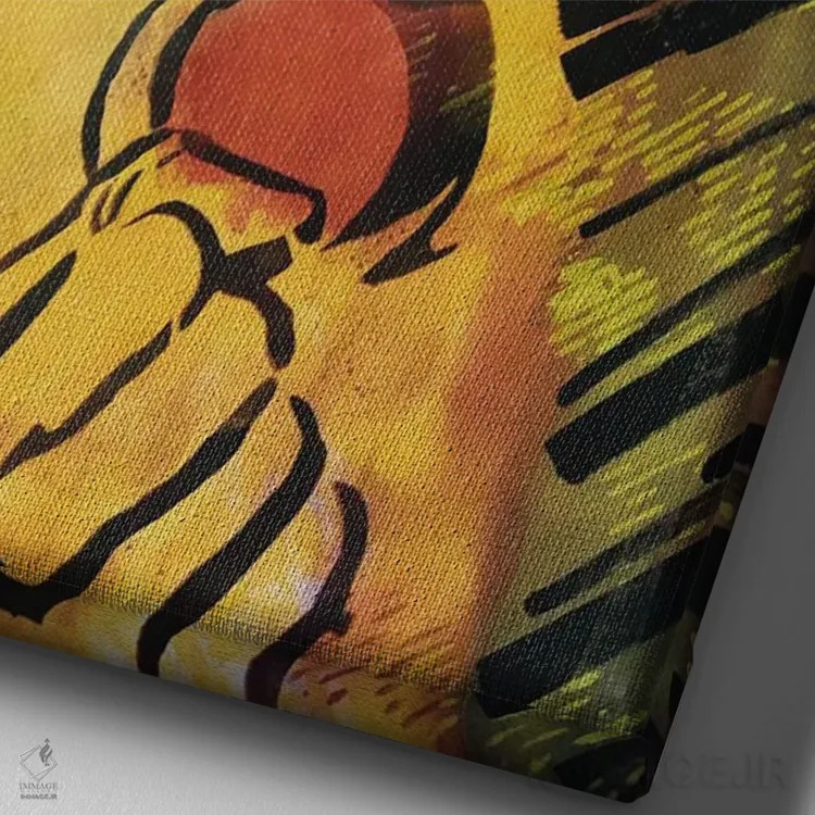 تابلو دکوراتیو "خشم" اثر سیسرو اسپین - نمای نزدیک بافت بوم