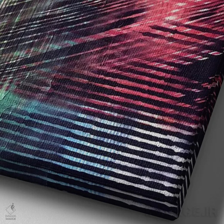 تابلو دکوراتیو "تداخل ون گوک" اثر سیسرو اسپین - نمای نزدیک بافت بوم