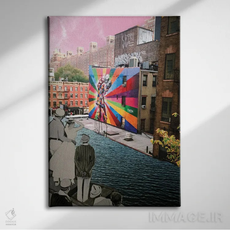 تابلو دکوراتیو "مجموعه توهم جریان زمان" اثر سیسرو اسپین - نمای روبهرو روی دیوار