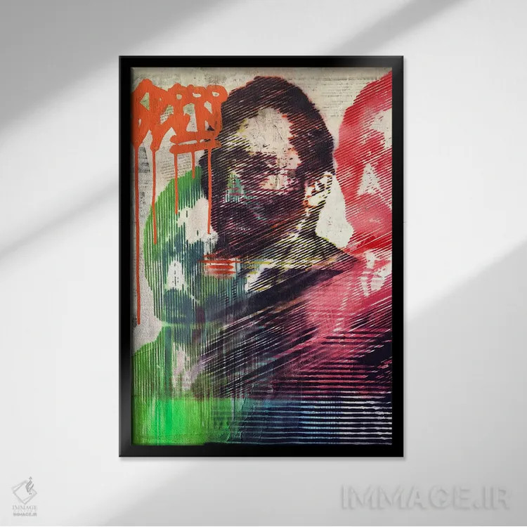 تابلو دکوراتیو "تداخل ون گوک" اثر سیسرو اسپین - نمای قابدار مشکی