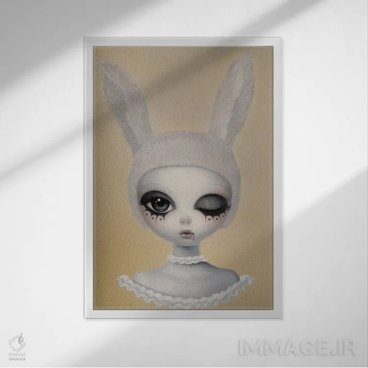 تابلو دکوراتیو "حافظه چیست ۴" اثر چن هونگژو - نمای قابدار سفید