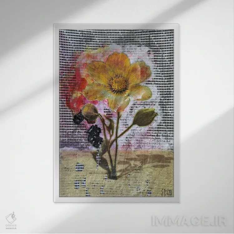 تابلو دکوراتیو "گل" اثر سیسرو اسپین - نمای قابدار سفید