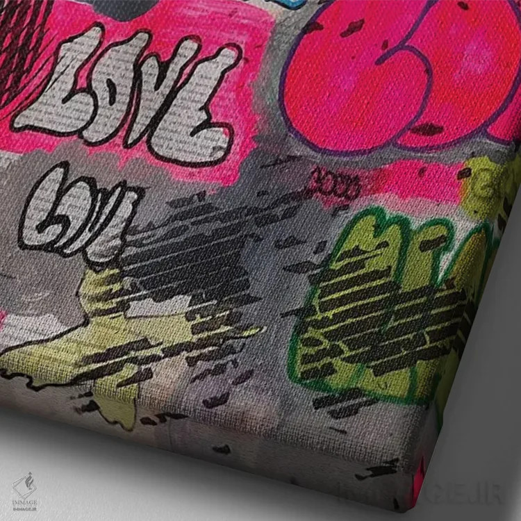 تابلو دکوراتیو "همیشه تو را خواهم دید" اثر سیسرو اسپین - نمای نزدیک بافت بوم