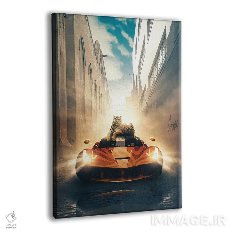 تابلو دکوراتیو گربه مقلد اثر آدام کازینز - نمای پرسپکتیو محصول