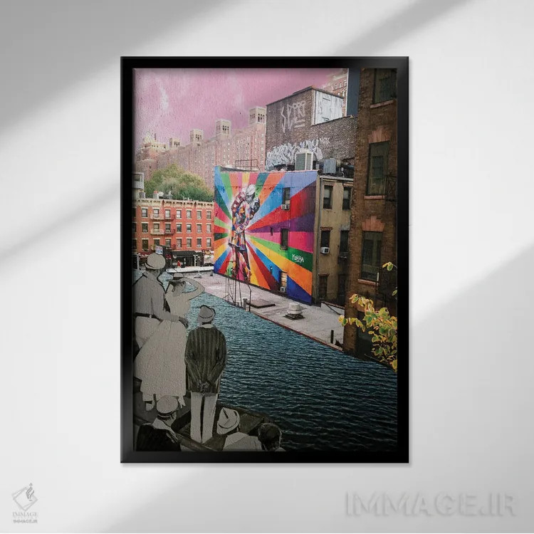 تابلو دکوراتیو "مجموعه توهم جریان زمان" اثر سیسرو اسپین - نمای قابدار مشکی