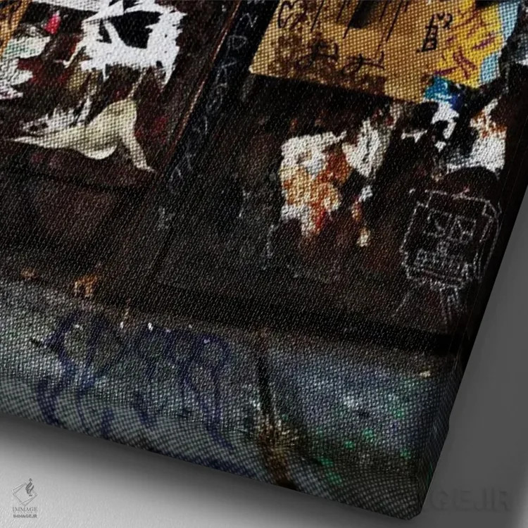 تابلو دکوراتیو دیوارهای نیویورک اثر سیسرو اسپین - نمای نزدیک بافت بوم