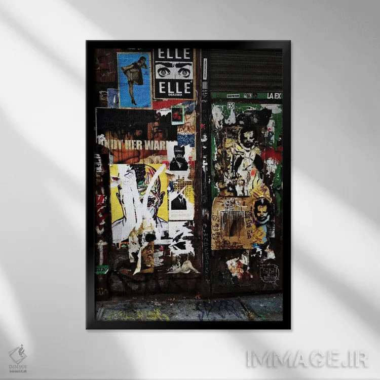 تابلو دکوراتیو دیوارهای نیویورک اثر سیسرو اسپین - نمای قابدار مشکی