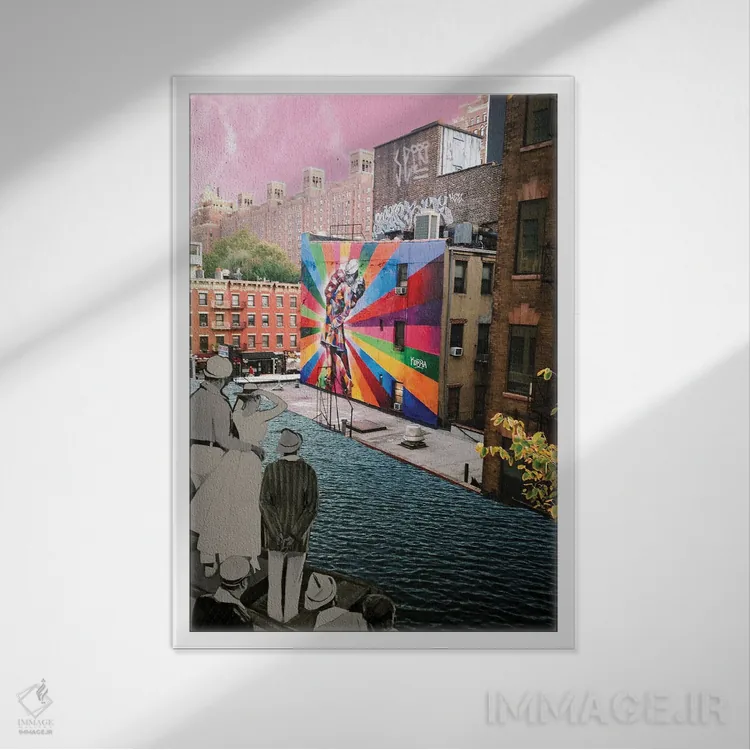 تابلو دکوراتیو "مجموعه توهم جریان زمان" اثر سیسرو اسپین - نمای قابدار سفید