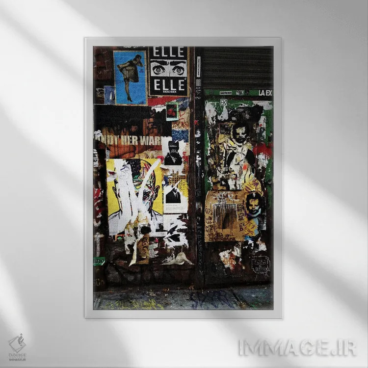 تابلو دکوراتیو دیوارهای نیویورک اثر سیسرو اسپین - نمای قابدار سفید