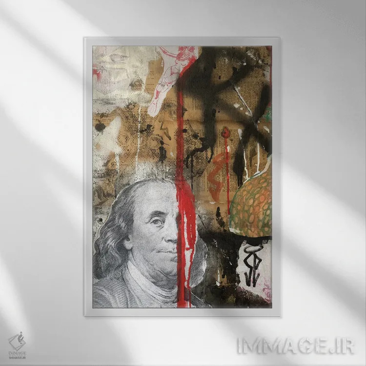 تابلو دکوراتیو حمام اثر سیسرو اسپین - نمای قابدار سفید