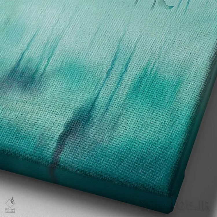 تابلو دکوراتیو فلامینگوها در مه اثر آدام کازینز - نمای نزدیک بافت بوم