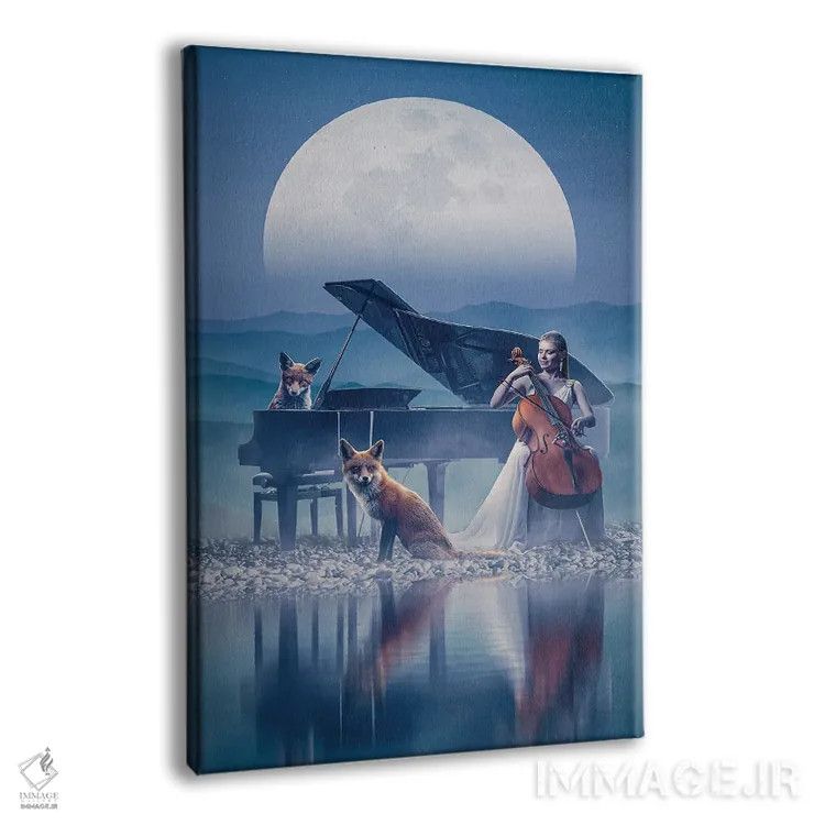 تابلو دکوراتیو ارکستر روباه ها اثر آدام کازینز - نمای پرسپکتیو محصول